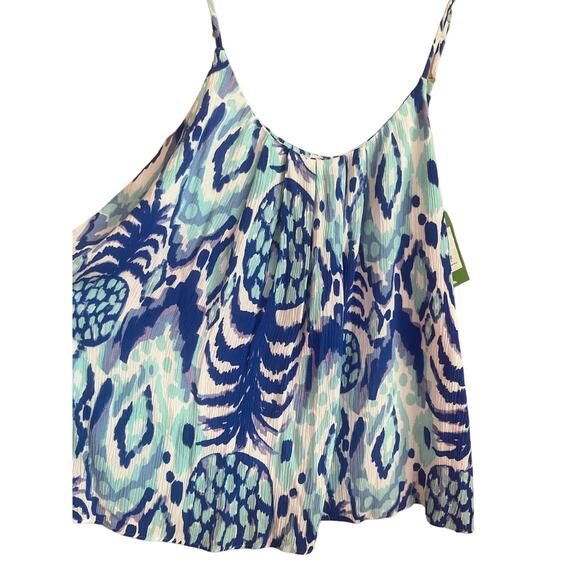 NWT Lilly Pulitzer tank TYNE top serene blue Size Medium adjustable straps - Picture 3 of 8